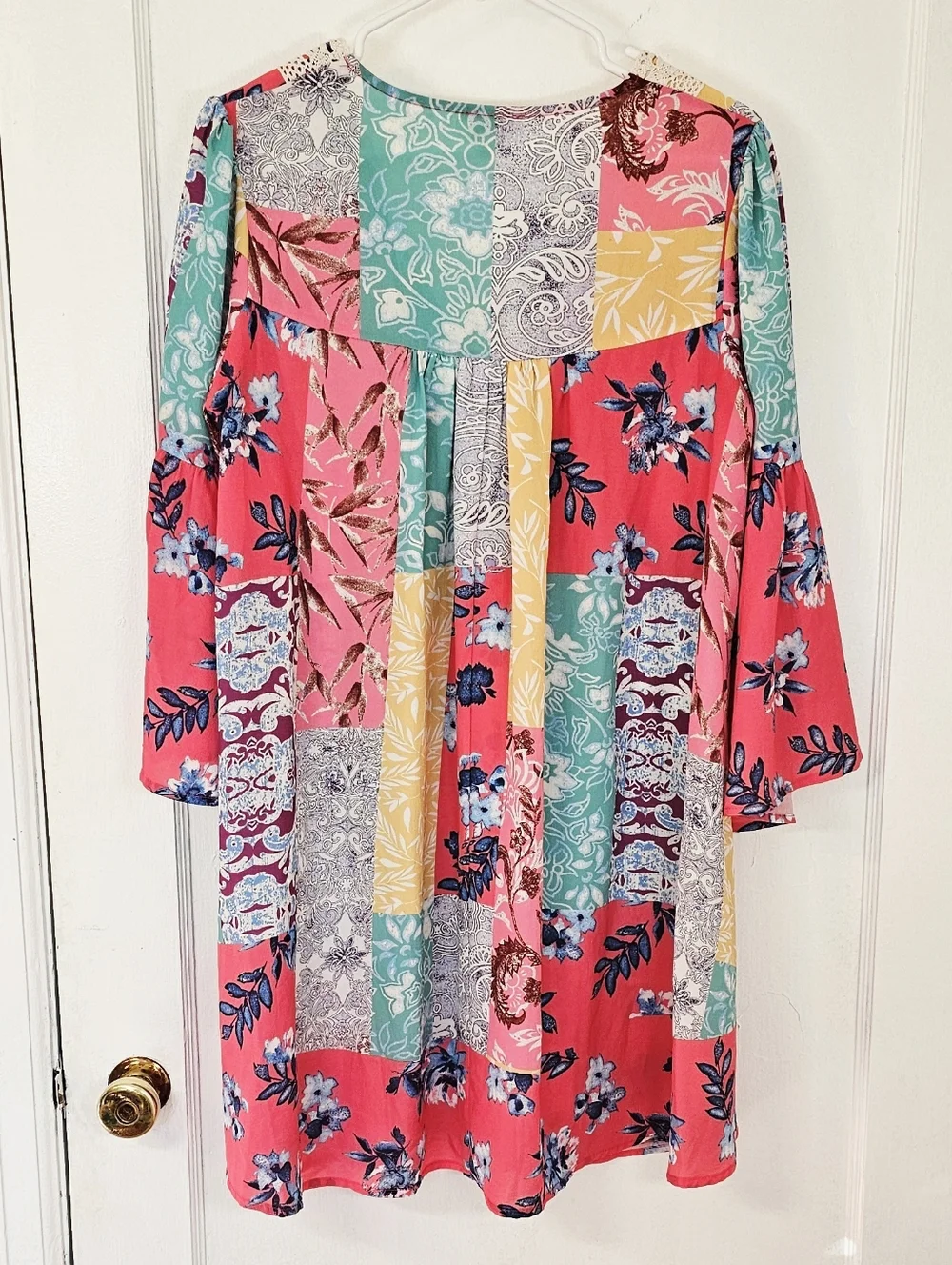 Umgee Patchwork Pattern Tunic - Picture 2 of 8